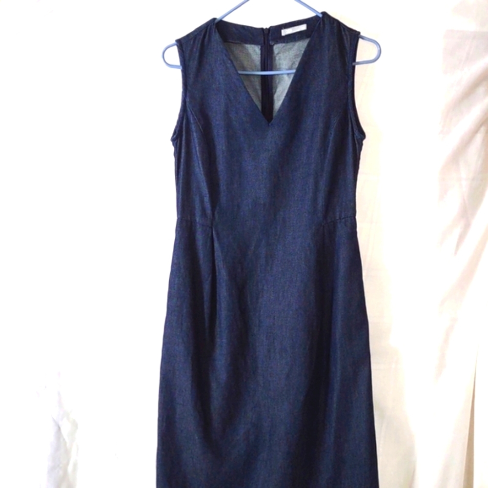 Denim Pencil Dress, Dark Wash, Sz 8,NWOT